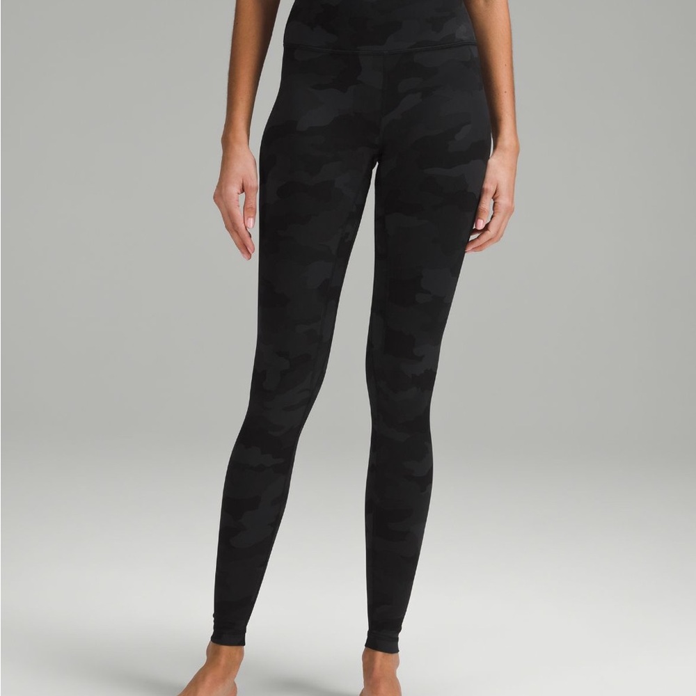 Lululemon Athletica Black Camouflage Leggings